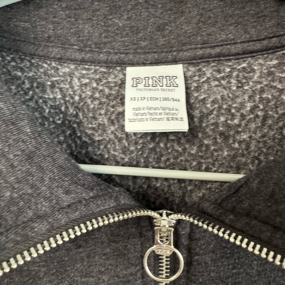 PINK Victoria's Secret Charcoal Zip-Up - Picture 3 of 5